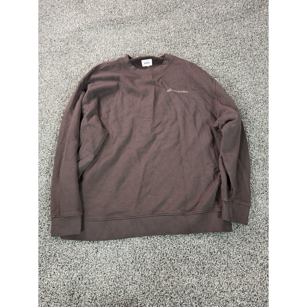Mate The Label Pullover Sweatshirt Women's Size M/L Brown